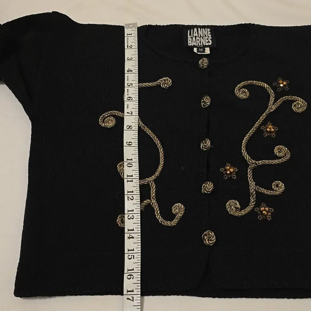 Lianne barnes‎ cropped knit vintage sweater size m